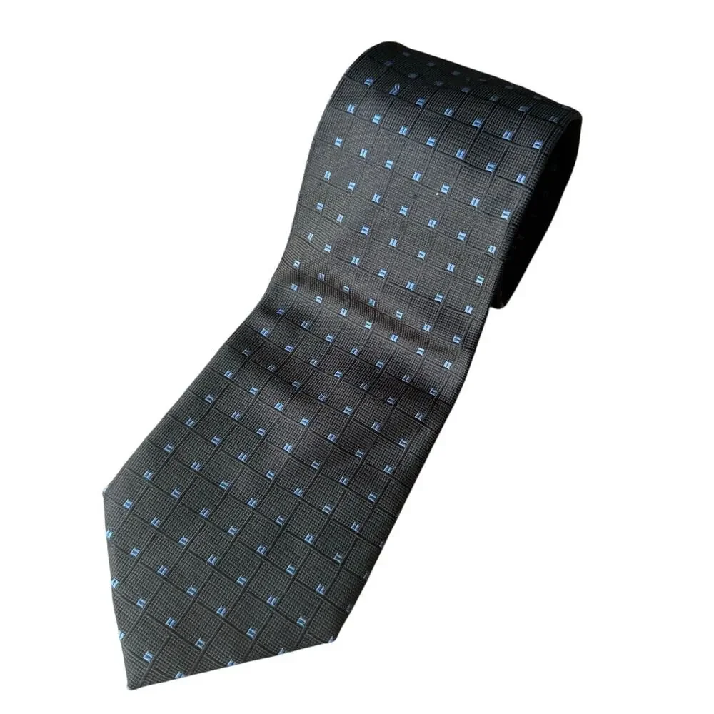 Collections by TANGO All Silk Hand Made Black/Blue Men's‎ Neck Tie